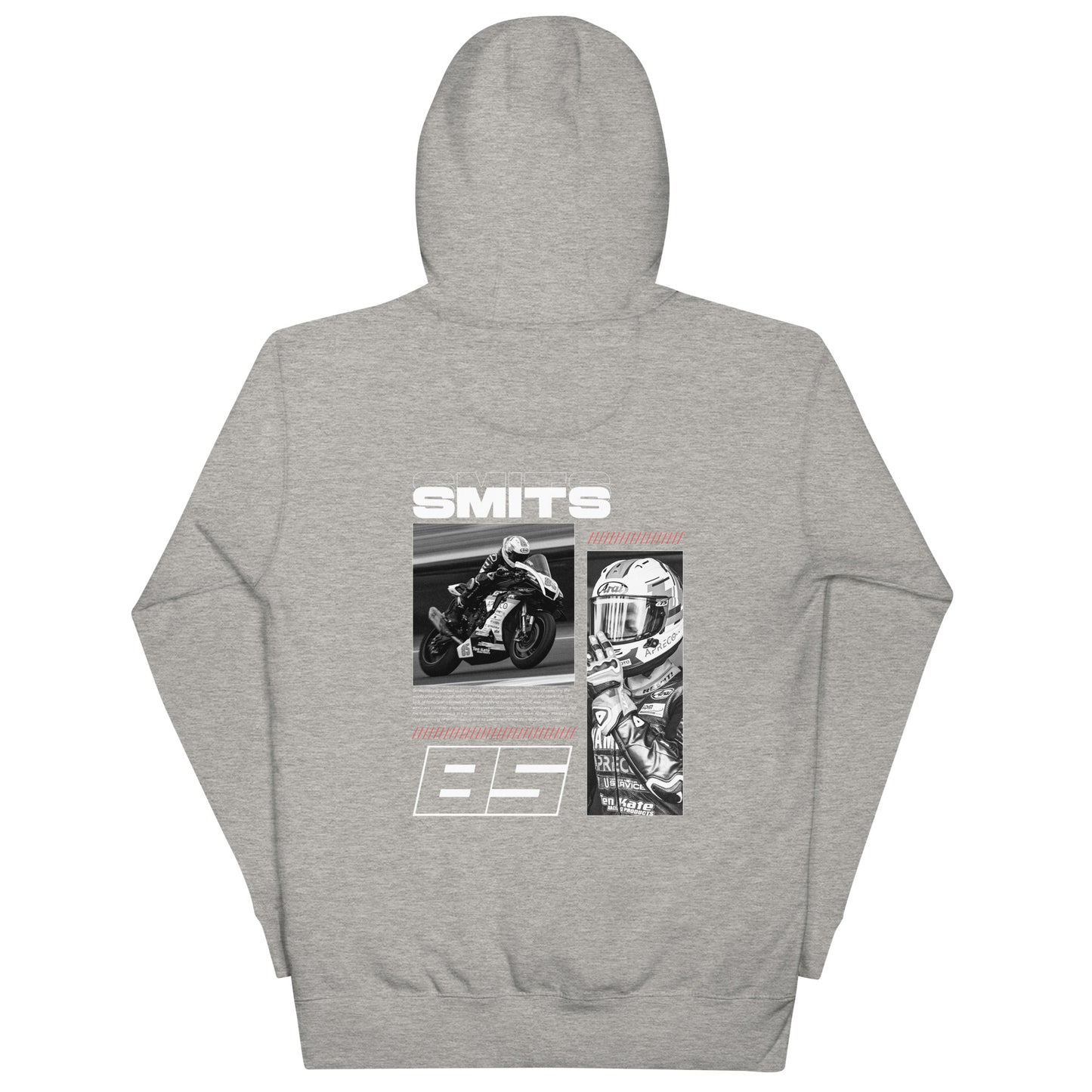 85MITS Special Edition Hoodie in black and grey, Twan Smits Racing limited drop