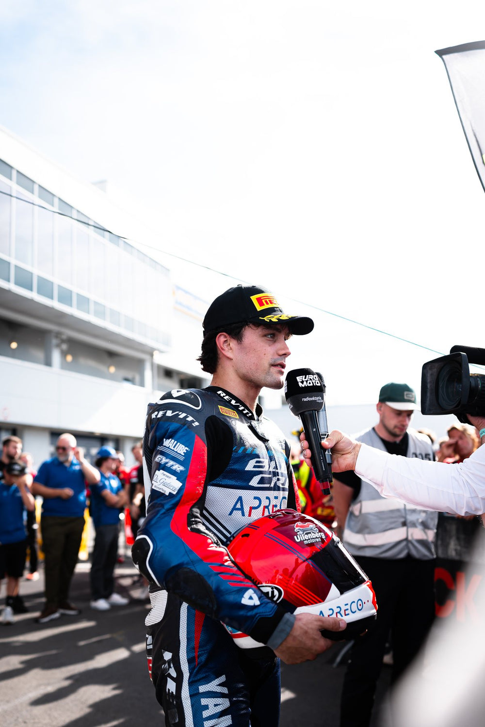 Twan Smits in Team Apreco leathers after the Nürburgring round, 2026